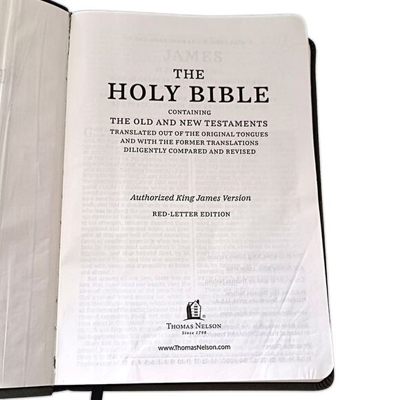 Thinline Bible Large Print Imitation Leather Red Letter Edition Thomas Nelson - Picture 3 of 16